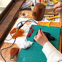 鹿革クラフト体験